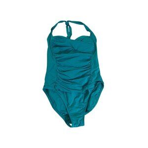 La Blanca Women's Bandeau Island Goddess Green One Piece Swimsuit - 8